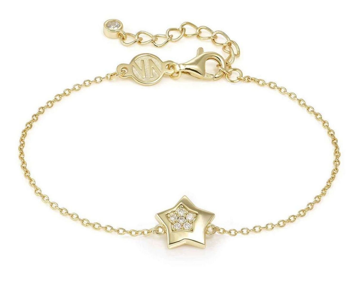 Bransoletka Nomination Italy Petit Sparkle 242300 009 – srebrna pozłacana z gwiazdką, cyrkonie.jpg